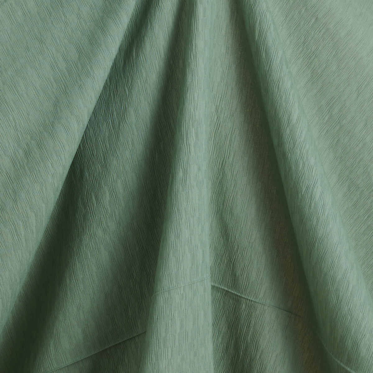 Sea Green Wrinkled Shimmer Viscose Fabric