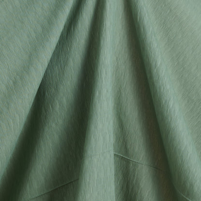 Sea Green Wrinkled Shimmer Viscose Fabric