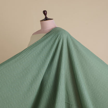 Sea Green Wrinkled Shimmer Viscose Fabric