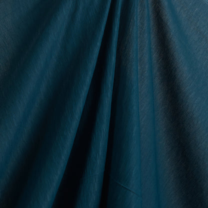 Teal Blue Wrinkled Shimmer Viscose Fabric