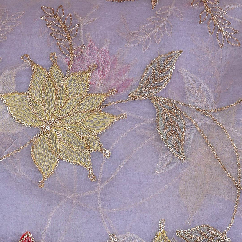 Beige Silk Organza Fabric