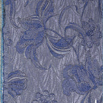 Lurex Jacquard Brocade Dark Blue Fabric