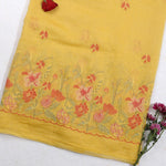 Golden Yellow with Delicate Daman Embroidery