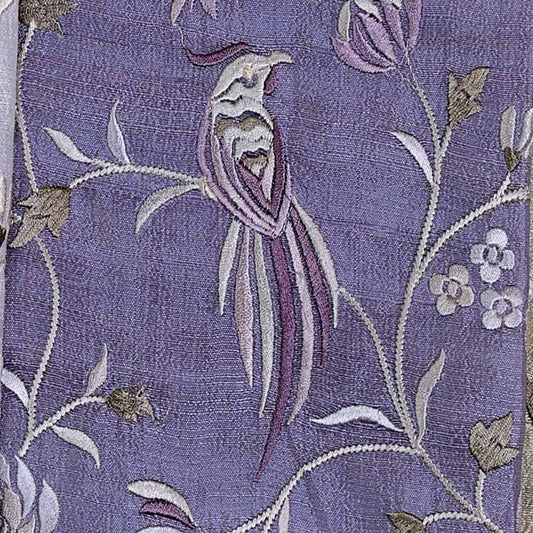 Lavender Raw Silk with Parsi Gara Embroidery