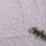 Light Purple Malai Chanderi Tissue Fabric