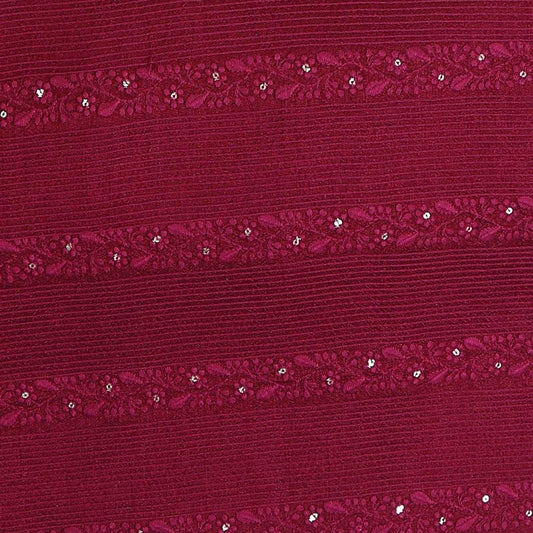 Maroon Slub Silk Fabric