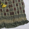 Olive Green Gaji Silk Gharchola Bandhej With Ajrakh Print Dupatta