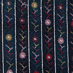 Peacock Green Nokia Silk with Kantha Stitch Embroidery