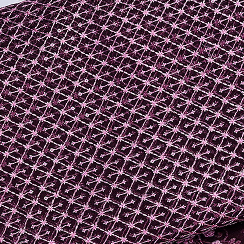 Oragnza Silk Water Sequins Resham Checks Fabric