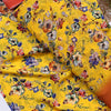 Yellow Digital Printed Pure Chiffon Fabric